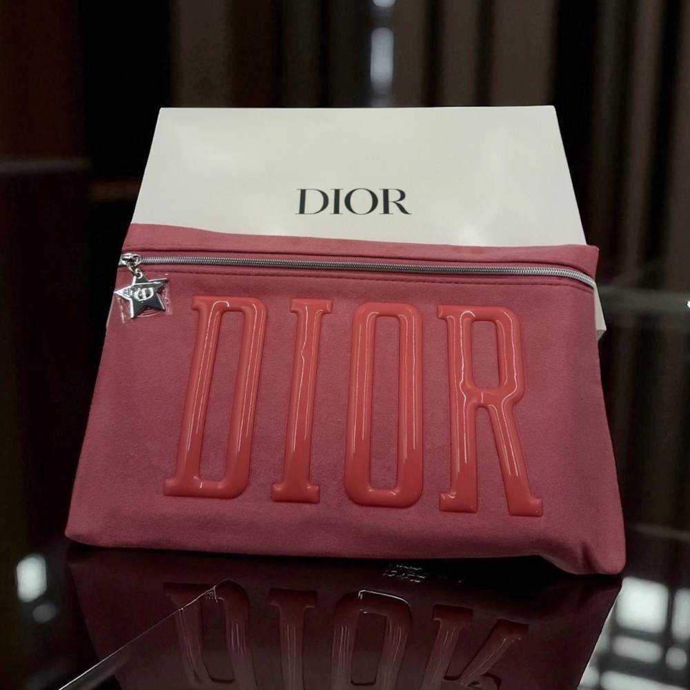 Brand New Pink Dior Travel Beauty Case Clutch